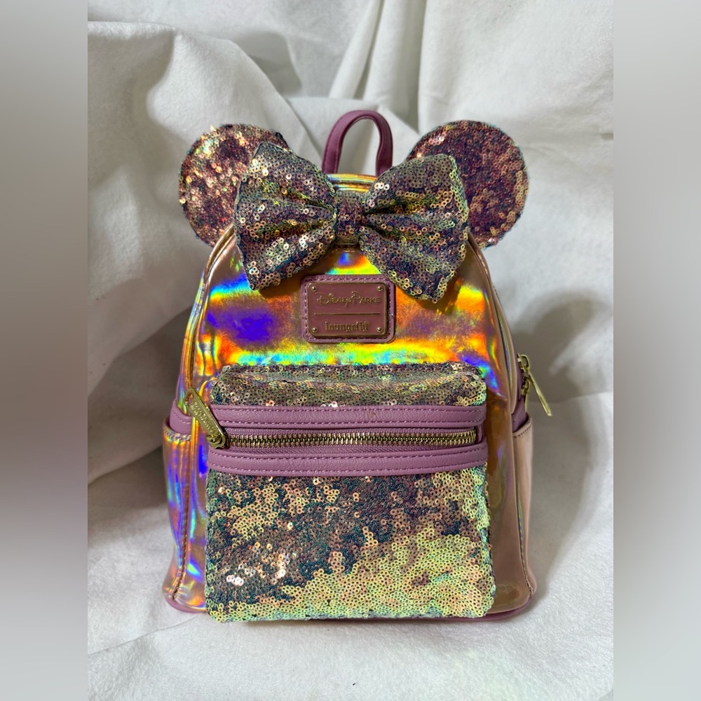 Disney Parks  50th Anniversary Earidescent Loungefly Mini Backpack
